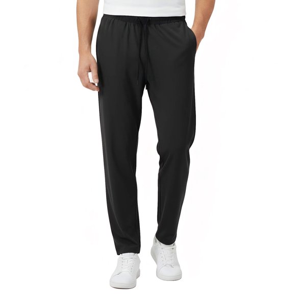 AZoiNM Men's Quick-Dry Athletic Pants Loose Fit Straight Leg Reflective Elastic Waistband