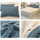 thumbnail image 4 of Juego de cama de 4 piezas de algodón lavado, color azul marino, 180x220 cm. Sábanas suaves y transpirables para mayor comodidad en dormitorios Rkxzt, 4 of 6