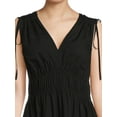 thumbnail image 4 of Time and Tru Women's V Neck Smocked Midi Dress, Sizes XS-XXL, 4 of 5