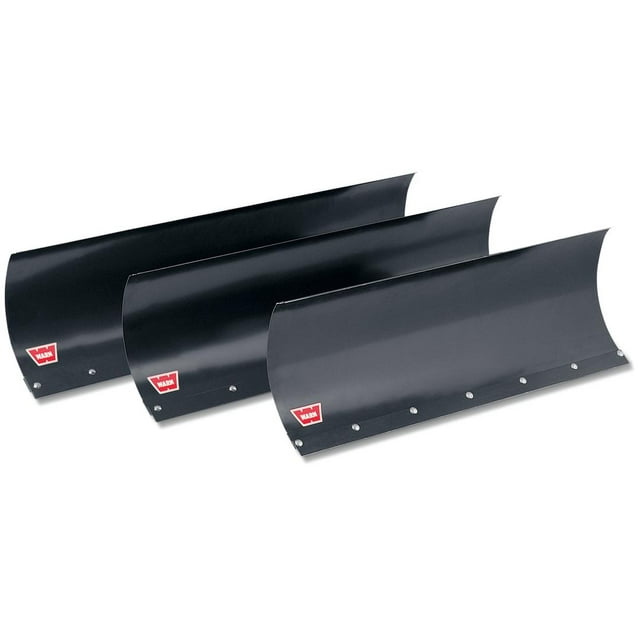 Warn Snow Plow 86766 For ATV/UTV; 48 Inch Length Blade; 16-3/16 Inch Height; Mounts To Warn Plow Base; With Skid Plates; With Wear Bar; Powder Coated; Black