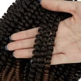 thumbnail image 5 of 8 Inch Spring Twist Hair,Synthetic Braiding Hair Extensions for Woman Girls Spring Twist Crochet Braids, Fluffy Twist Hair Ombre Crochet Braids Synthetic Braiding Hair Extensions, 5 of 6