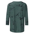 thumbnail image 5 of Neewe 3/4 Length Sleeve Women Tops Crew Neck Blouses Dressy Casual Round Neck T Shirts Loose Fit Business Work Clothes, 5 of 5
