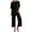 *2-Black, variant on VBVC Women's Soft Modal Pajama Set,Loose Fit Sleepwear for Women,Ladies Long Sleeve Loungewear with Pockets,Watermelon Red,M-L