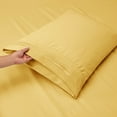 thumbnail image 3 of Clara Clark Full Size Bed Sheets Set - Deep Pocket 4 Piece - 1800 Hotel Luxury Soft Double Brushed Microfiber, Custard Yellow, 3 of 7