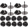 thumbnail image 1 of IFANLANDOR 50Sets Black Lapel Pin Backs Locking Clutch Pin Back Holder for Badge Pins Crafts, 1 of 6