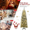 thumbnail image 6 of Gymax 6ft Pre-lit Pencil Snow Flocked Pencil Christmas Tree Holiday Decoration, 6 of 10