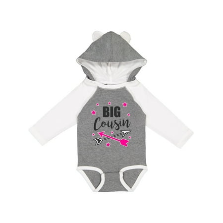 

Inktastic Big Cousin with Arrows and Stars Gift Baby Girl Long Sleeve Bodysuit