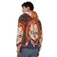 thumbnail image 5 of Lsque Chucky for Mens Full-zip Hoodie, Zip-up Pullover Hooded Sweatshirt, Kangaroo Pocket Hoodie Ideal for Daily Wear, Travel, and Home-3X-Large, 5 of 8