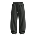thumbnail image 7 of Domuza Baggy Sweatpants for MenWide Leg Elastic Waist Drawstring Athletic Loose Jogger Lounge Sweat Pants with Pockets Dark Gray 2XL, 7 of 7