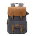 thumbnail image 3 of High-End Men's SLR Camera Backpack USB Large Camera Bag Waterproof Waxed Canvas Backpack Professional Camera Drone Backpack Outd (Darkgray3), 3 of 7