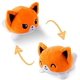 thumbnail image 1 of Peluche reversible de perro. Animal de peluche reversible. Juguetes de peluche con el estado de ánimo. Doble cara. ¡Muestra tu estado de ánimo! Blanco y negro, naranja, 1 of 3