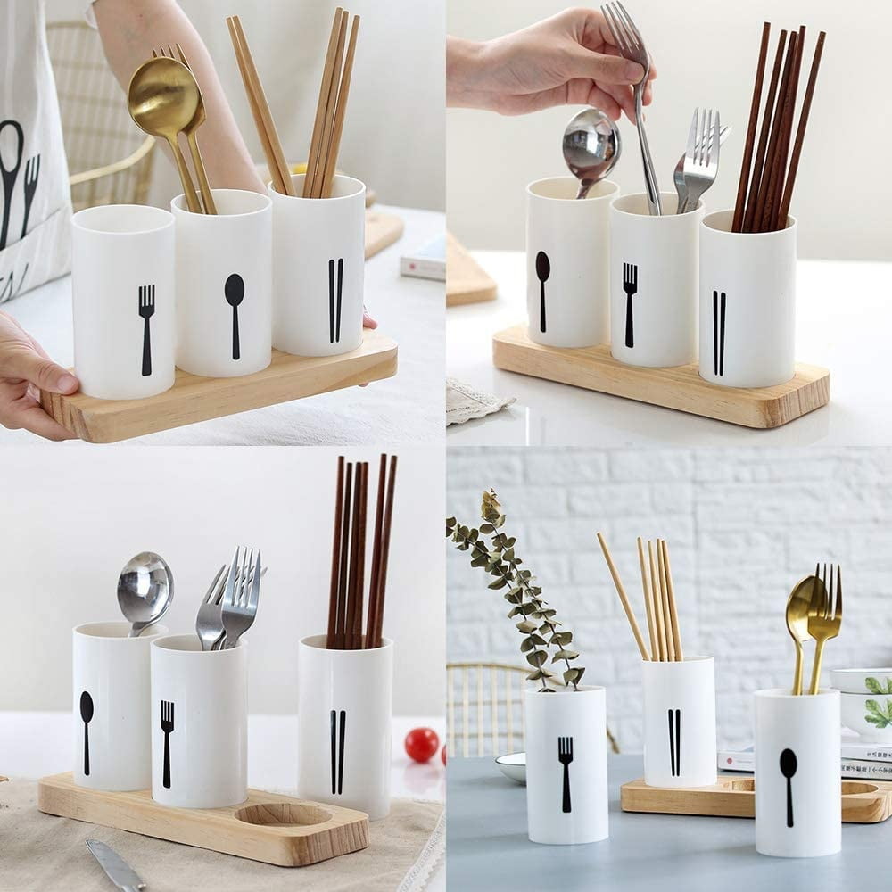 Blancho Bedding Useful Chopsticks Spoon Box Kitchen Tableware Storage Box  Organizer[E]