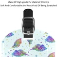 thumbnail image 4 of Square 2Pack PU Leather Bohemian Feather Cruise Luggage Tag with Privacy Cover and Name ID Tag for Travel Handbags Backpacks Luggage Tags, 4 of 6