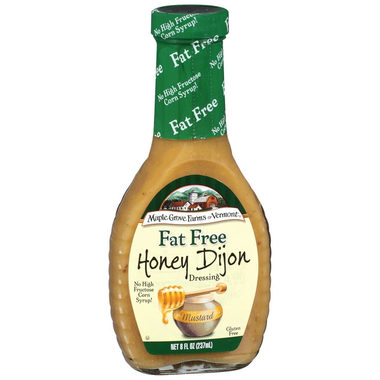 Maple Grove Fat Free Honey Dijon Mustard Dressing, Gluten Free, Kosher, 8  Oz, Pack of 3 - Walmart.com