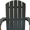 thumbnail image 6 of Sunnydaze All-Weather Black/Brown Outdoor Adirondack Chair with Drink Holder - Heavy Duty HDPE Weatherproof Patio Chair - Ideal for Lawn, Garden, and Around the Firepit, 6 of 8