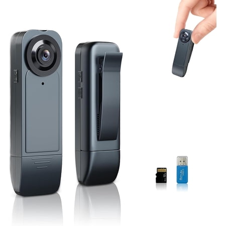 Mini Body Camera, 1080P 64G Body Worn Camera with Upgraded Clip, 1000Mah Battery, Small Personal Wearable Pocket Body Worn Cam Bike Camera for Cycling Home Office Security