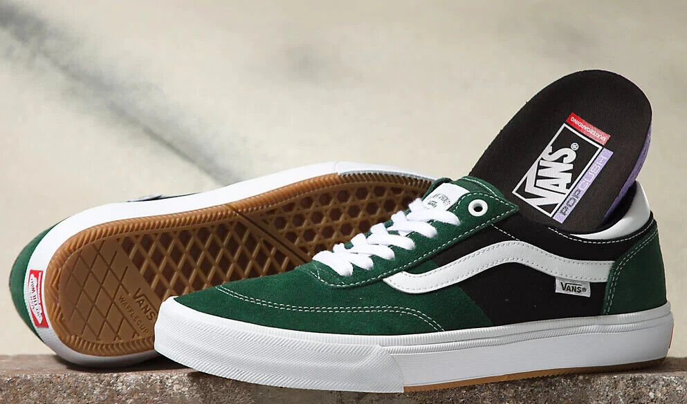 Vans Gilbert Crockett Dark Green/White Men's Classic Skate Shoes Size