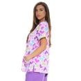 thumbnail image 3 of Just Love Women's Scrub Tops / Scrubs - Extra Small - Pink Flower (White Ribbon Heart, Small), 3 of 3