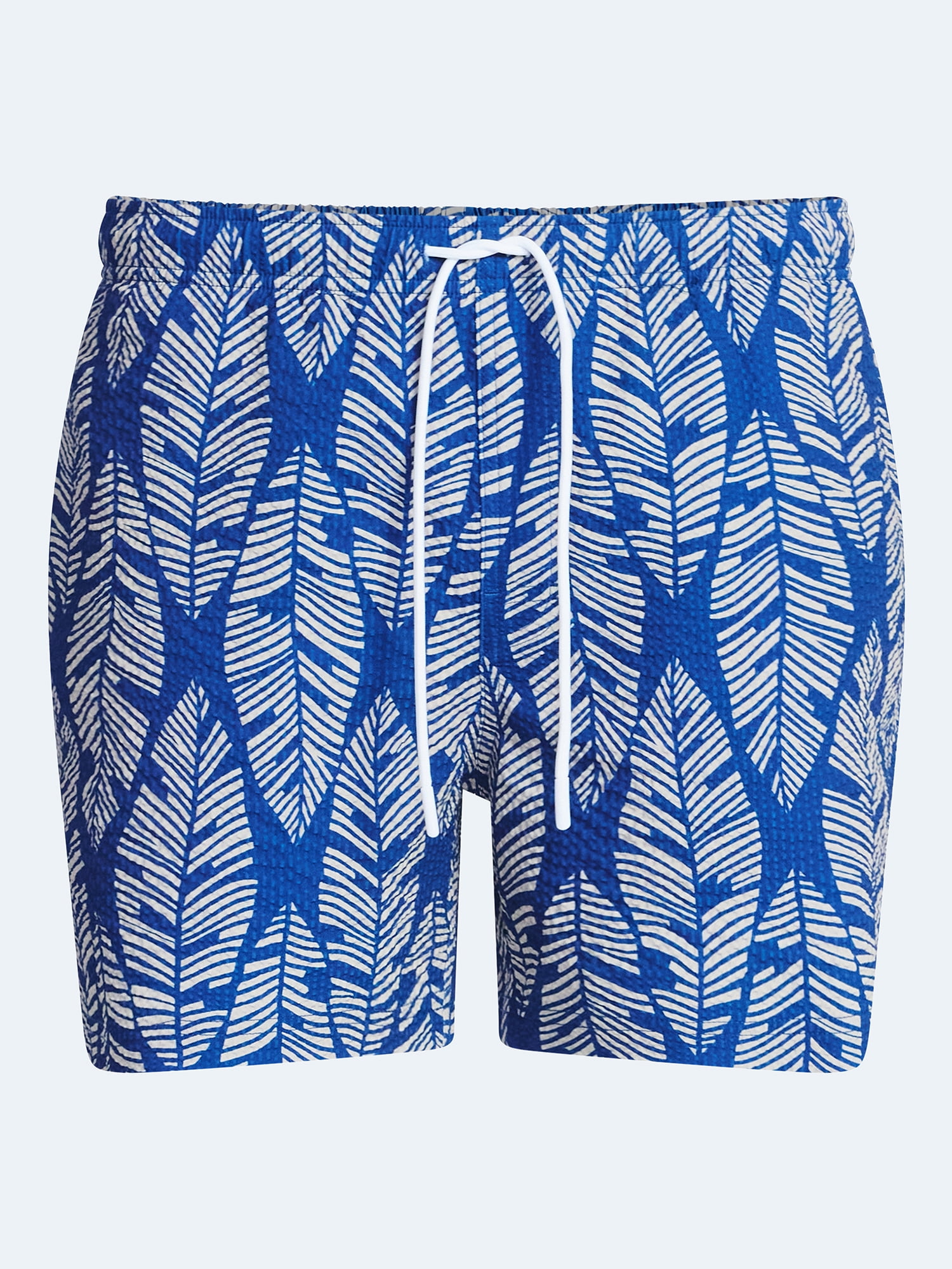Free Assembly Men's Swim Stretch Seersucker Board Shorts, 5" Inseam, Sizes S-3XL