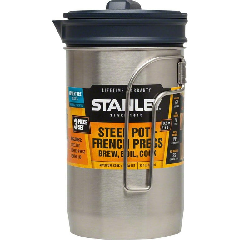Stanley Adventure Cook plus Brew Set: Stainless Steel, 32oz – The  StreetLite Company