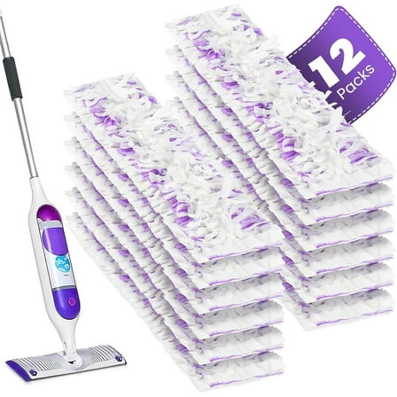 12 Pack Disposable Power Mop Refills Pads Compatible with Swiffer PowerMop Mop - Power Mop Pads Refill for Multi-Surface Floor Cleaning