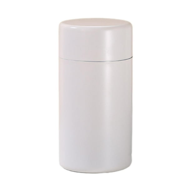 Lata de té, bote de lata hermético multiusos para escritorio y cocina, de acero inoxidable. Blanco 550ml