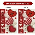 thumbnail image 5 of Welcome Valentines Day Romantic Love Hearts House Flag Big Large Burlap 28X40 Inch Vertical Double Sided Outside Yard Holiday Outdoor Farmhouse Decoration, 5 of 5