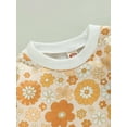 thumbnail image 5 of hirigin Baby Boys Girls Fall Romper, Casual Long Sleeve Round Neck Floral Print Bodysuit, 5 of 8