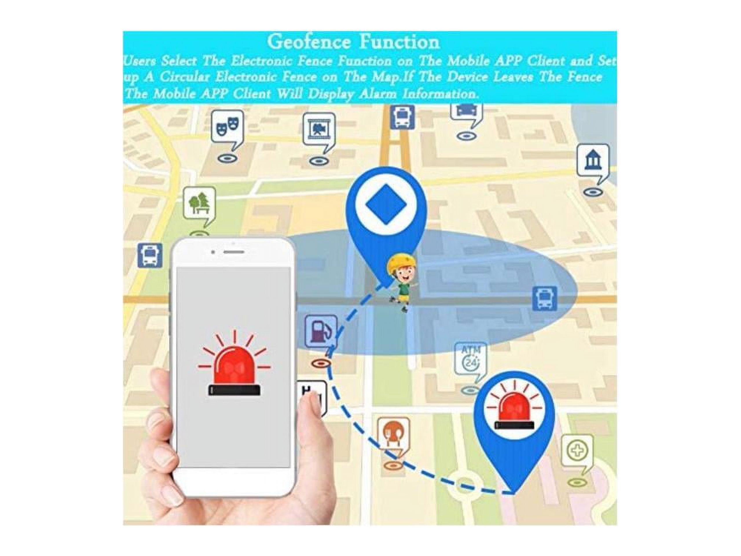 GPS Necklace Tracker for Kids,GPS + LBS + Wi-Fi Positioning,GPS Intercom Tracker Support SOS Call/History Track/Electronic Fence/Multi-Platform Monitoring,SIM Card Needed Red