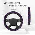 thumbnail image 5 of Daiia Purple Butterfly Steering Wheel Cover Auto Steering Wheel Covers Breathable Anti-Slip Steering Wheels Car Interior Decor Accessories for Men Women Universal 15 Inch, 5 of 8