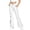 White, variant on OOOUM Girls Flare Jeans Bell Bottom Denim Pants Side Stripe Button Fly Casual Trousers Elastic Waist Stretch Bottoms , 9-10 Years