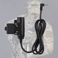thumbnail image 2 of PTT  Talkie Cable, Easy Installation ABS Material Strong Back Clip PTT Cable  For U94 Type Headset, 2 of 8