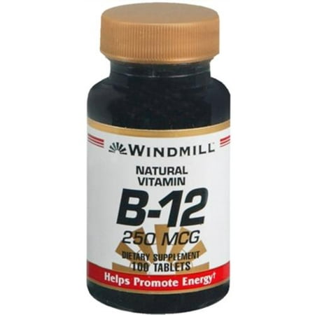 Windmill vitamine B-12 250 mcg 100 Comprimés Comprimés (Pack de 3)