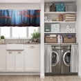 thumbnail image 3 of LALILO Kitchen Curtain Valance Orange River Border South Rod Pocket Window Curtain 52"x 18" Set of 2, 3 of 7