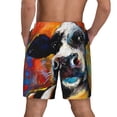 thumbnail image 4 of Goofa Cow Printed Men's Swim Trunks Board Shorts Quick Dry Mens Swimming Trunks with Compression Liner,Breathable Fit Hawaii Beach Shorts-Medium, 4 of 9