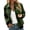#26Army Green, variant on Byworldtasic Women's Lapel Bomber Jackets Zip Up Outerwear Windbreaker Coat Trendy Lightweight Jacket