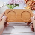thumbnail image 3 of Wooden Salt and Pepper Mill Tray Acacia Wood Tray Peper Mill Holder Mills Shakers Salt Pepper Grinder Rest for 2 Mills Accessories Kitchen Storage, 3 of 9