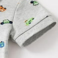 thumbnail image 6 of Tisuna Toddler Boys Summer T Shirt Kids Cartoon Car Print Short Sleeve Lapel Collar Top Lightweight Casual Summer Beach School Party Outfit Grey Size 6-7 Years, 6 of 8