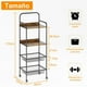 thumbnail image 5 of Estante para Cocina con Ruedas 4 Niveles, Carrito Organizador de Almacenamiento Cocina con Estante y Cesta Metal, Negro, 5 of 5