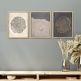 thumbnail image 4 of PixonSign Framed Canvas Print Wall Art Set - Pastel Wood Tree Ring Spirals Art - Set of 3 Nature Landscape Art Abstract Print Illustrations Minimalism Wall Décor - 12"x16"x3 Panels Natural, 4 of 5