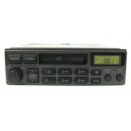 - 2001-2006 OEM Hyundai Elantra Receiver AM FM Cassette Part Number 96140-2D106AX - Refurbished