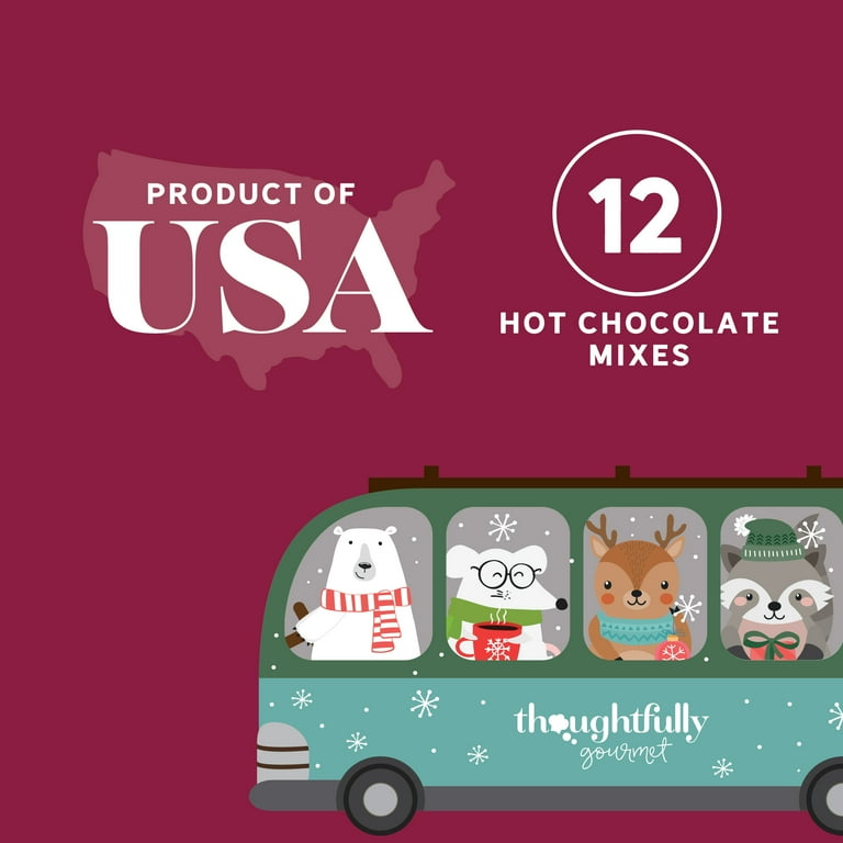 Thoughtfully Gourmet Holiday Cocoa Sampler, Hot Chocolate Gift Set