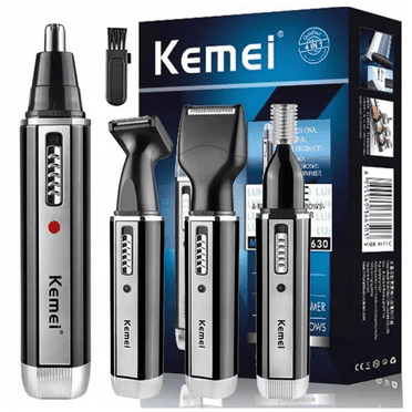 Kemei KM-6630 4-in-1 Professional Rechargeable Nose and Ear Hair Trimmer Men's Personal Care