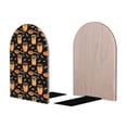 thumbnail image 2 of Lsque Bee and Honey Printed Wood Bookends,Non-Skid Bookend for Shelves,Heavy Duty Support Bookends,Non-Slip Foam Pads for Office, Home, and Library,1 Pair, 2 of 8