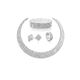 thumbnail image 1 of Conjunto De Joyas De Lujo Collar Pendientes Pulsera Anillo plata, 1 of 3