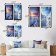 thumbnail image 4 of Designart "Snowy Horizon at Sunrise" Winter Landscape Framed Wall Art Set Of 2 - Grey Landscapes Framed Wall Art Set Of 2, 4 of 7
