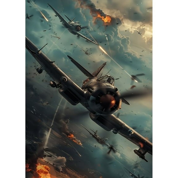 5D DIY Artificial Full Diamond Painting Set - Adult Beginner, War Scenes Diamond Art, Sparkling Rhinestone, for Home Wall Decor & Gift - Perfect for Art Lovers & Adults