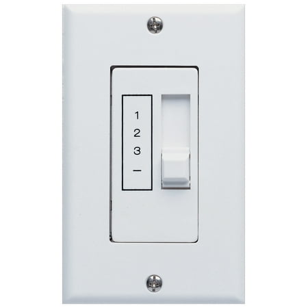 Concord Fans Three Speed Ceiling Fan Slide Wall Control Unit In White