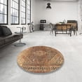 thumbnail image 3 of Ahgly Company Indoor Rectangle Traditional Saddle Brown Medallion Area Rugs, 5' x 8', 3 of 6