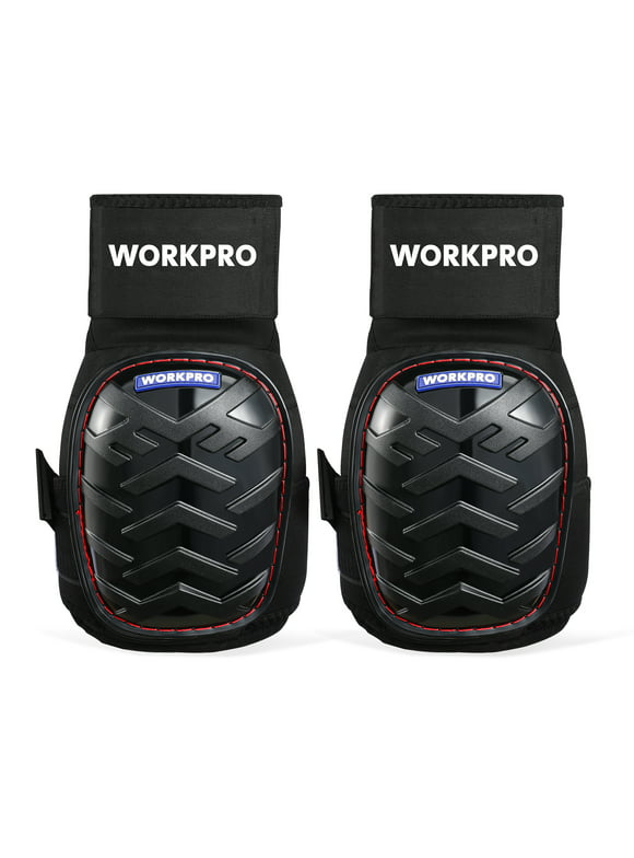 WORKPRO Knee Pads for Work, Construction Gel Knee Pads with Thick Foam Cushion - Heavy Duty Support Anti-slip Knee Pads for Cleaning Flooring and Garden with Strong Stretchable Straps
